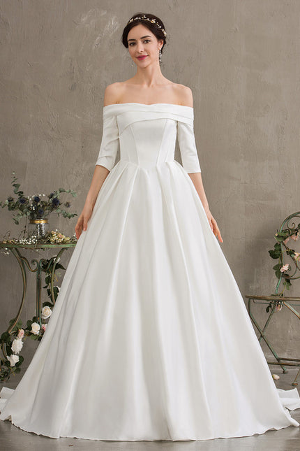 Robe De Princesse Satinée Évasée - gallery 1