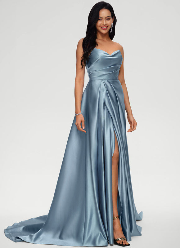Robe De Princesse Satin Fluide - gallery 4
