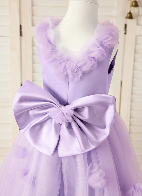 Robe De Princesse Lilas Évasée - gallery 1