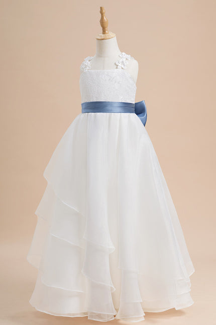 Robe De Princesse Enfant Floral Satinée - gallery 6
