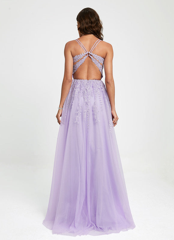 Robe De Princesse Violette Délicate - gallery 8