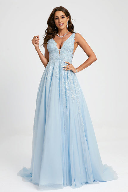 Robe De Princesse Bleue Délicate