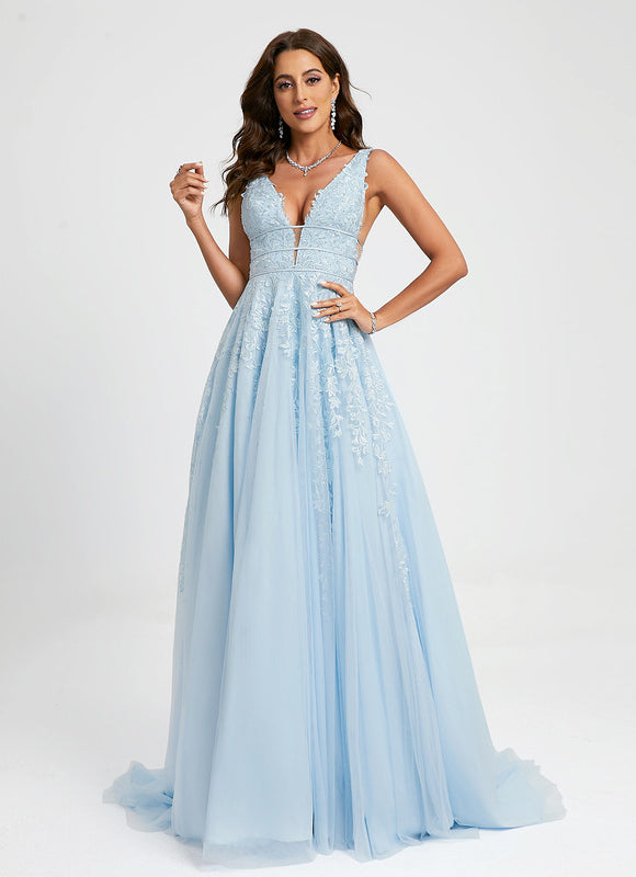 Robe De Princesse Bleue Délicate