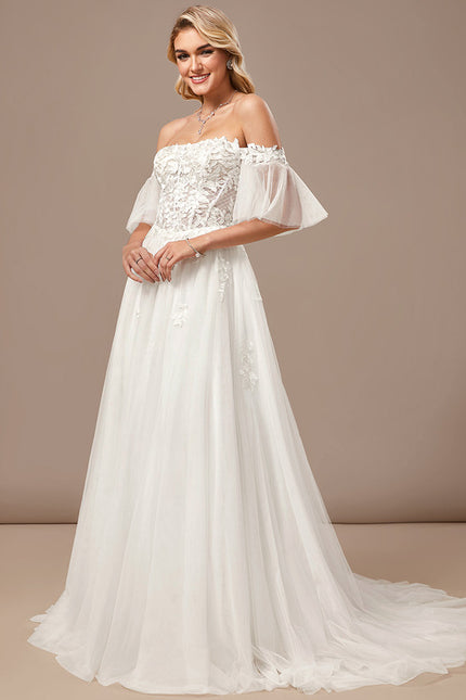 Robe De Mariee Princesse Longue Traine