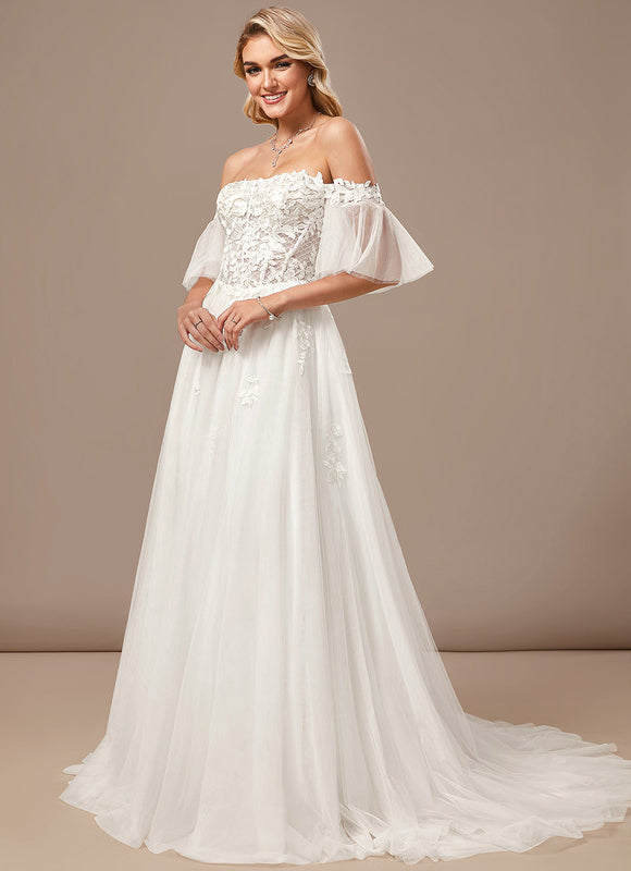 Robe De Mariee Princesse Longue Traine
