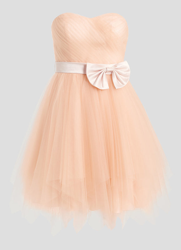 Robe De Princesse Tulle Pêche Élégante - gallery 6