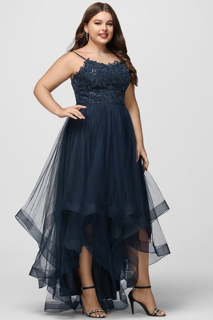 Robe De Princesse Asymétrique Marine - gallery 7