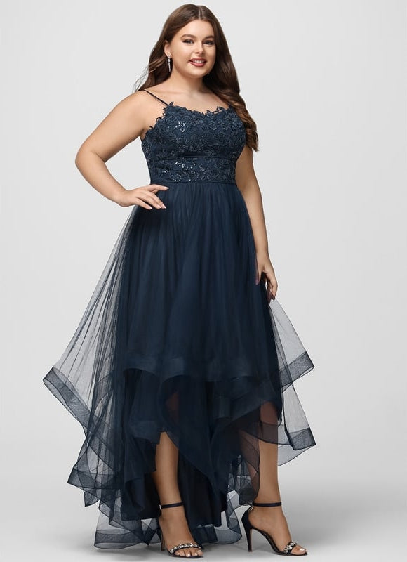Robe De Princesse Asymétrique Marine - gallery 7