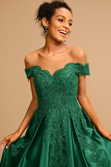 Robe De Princesse Émeraude Ornée - gallery 2