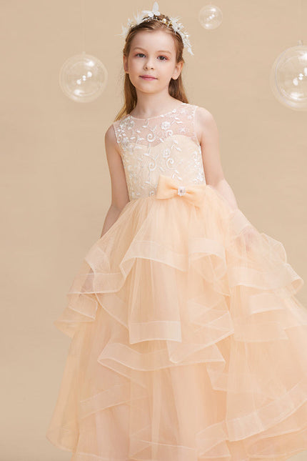 Robe De Princesse Tulle Pêche Douce - gallery 8