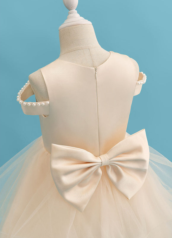 Robe De Princesse Satin Crème - gallery 1