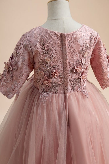 Robe De Princesse Fleurie Rose - gallery 4