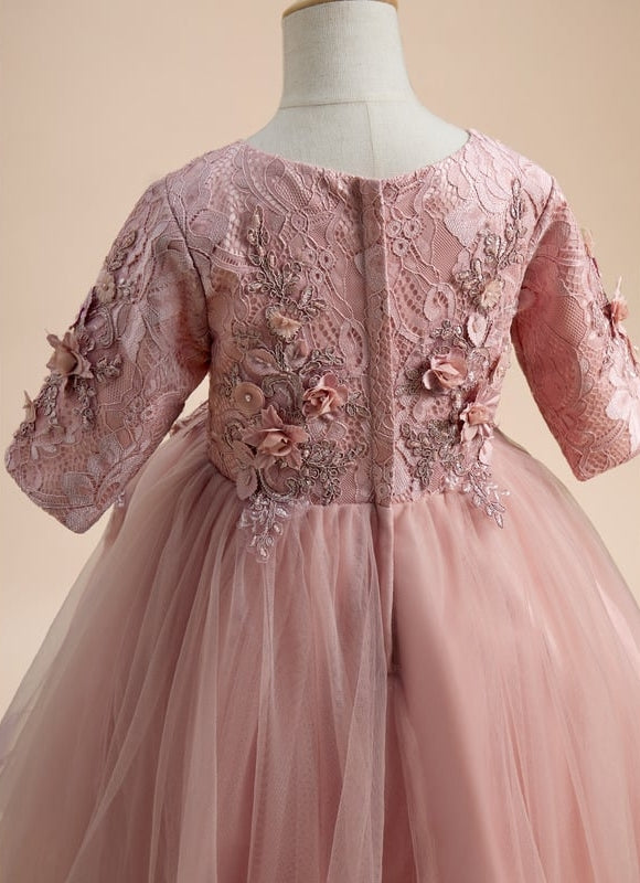 Robe De Princesse Fleurie Rose - gallery 4