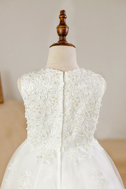 Robe De Princesse Enfant Blanche Brodée - gallery 8
