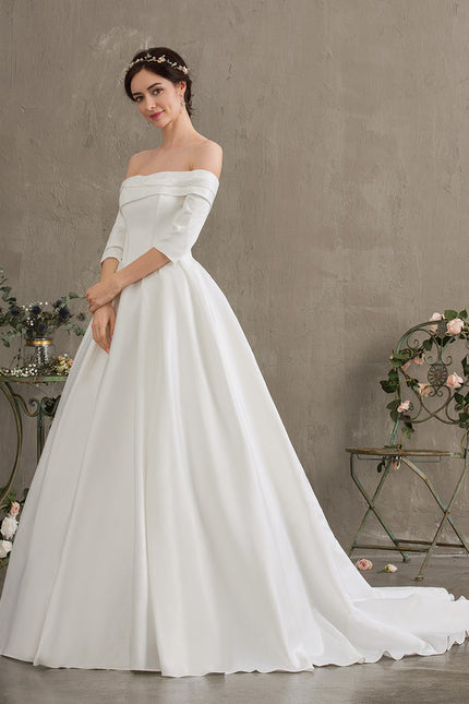 Robe De Princesse Satinée Évasée - gallery 2