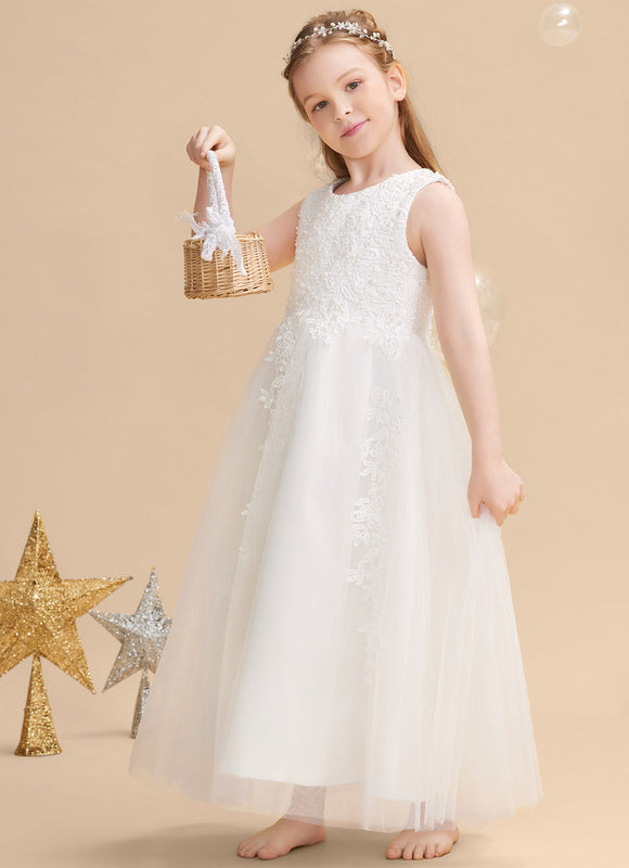 Robe De Princesse Enfant Blanche Brodée - gallery 4
