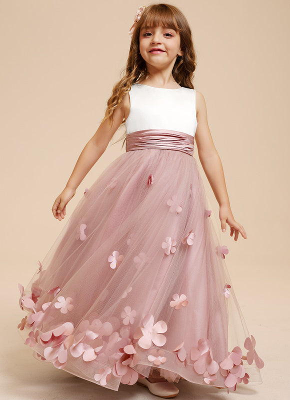 Robe De Princesse Florale Rose - gallery 7