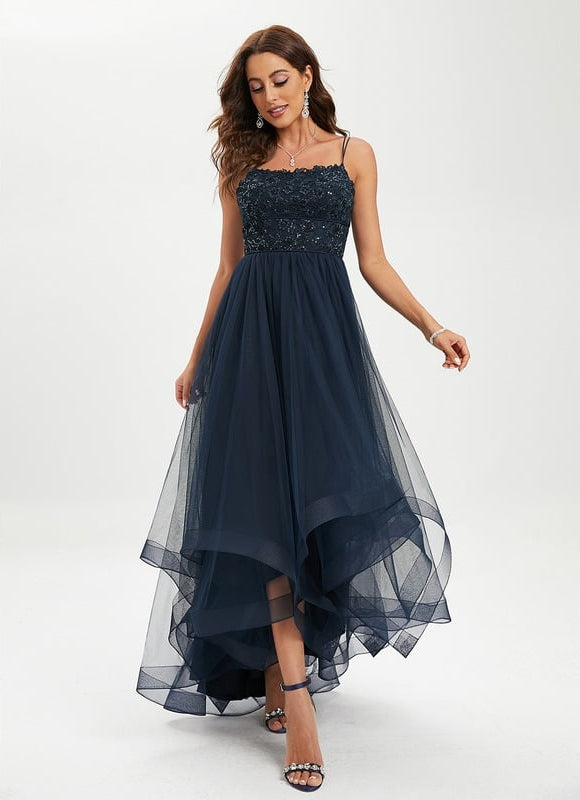 Robe De Princesse Asymétrique Marine