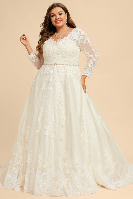 Robe De Princesse Élégante Dentelle - gallery 9