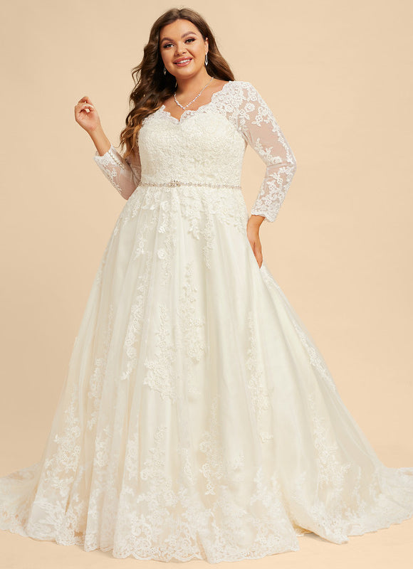 Robe De Princesse Élégante Dentelle - gallery 9