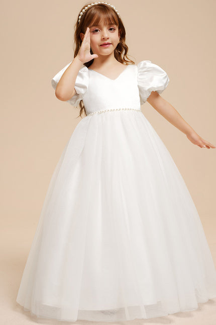 Robe De Princesse Satin Blanc Nuptiale - gallery 3