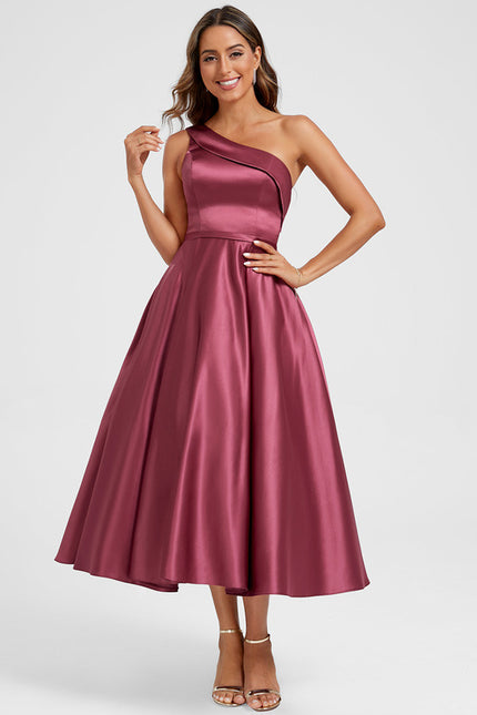 Robe De Princesse Satin Bordeaux - gallery 1