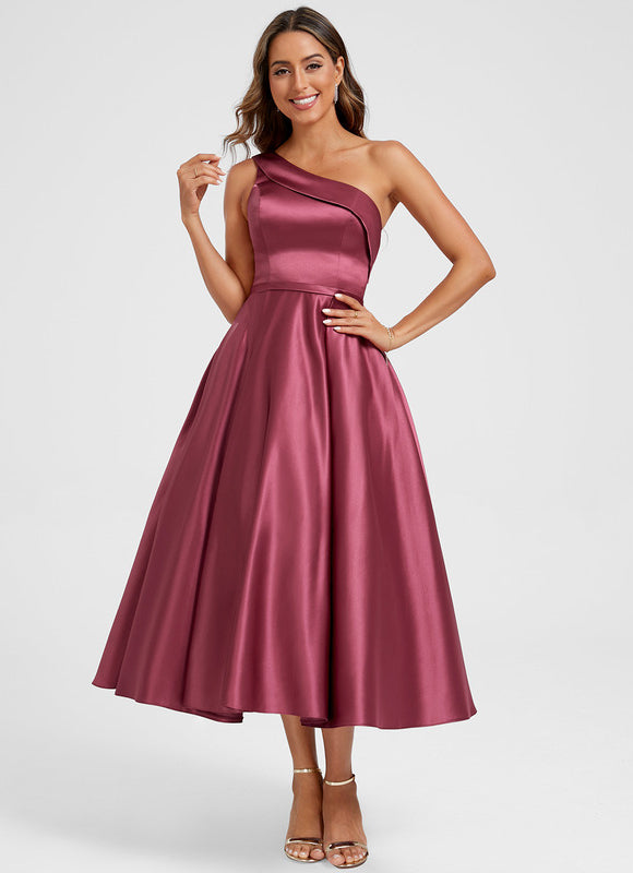 Robe De Princesse Satin Bordeaux - gallery 1