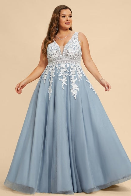 Robe De Princesse Tulle Bleu Clair - gallery 4