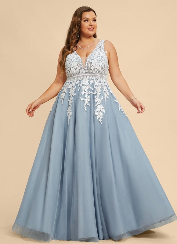 Robe De Princesse Tulle Bleu Clair - gallery 4