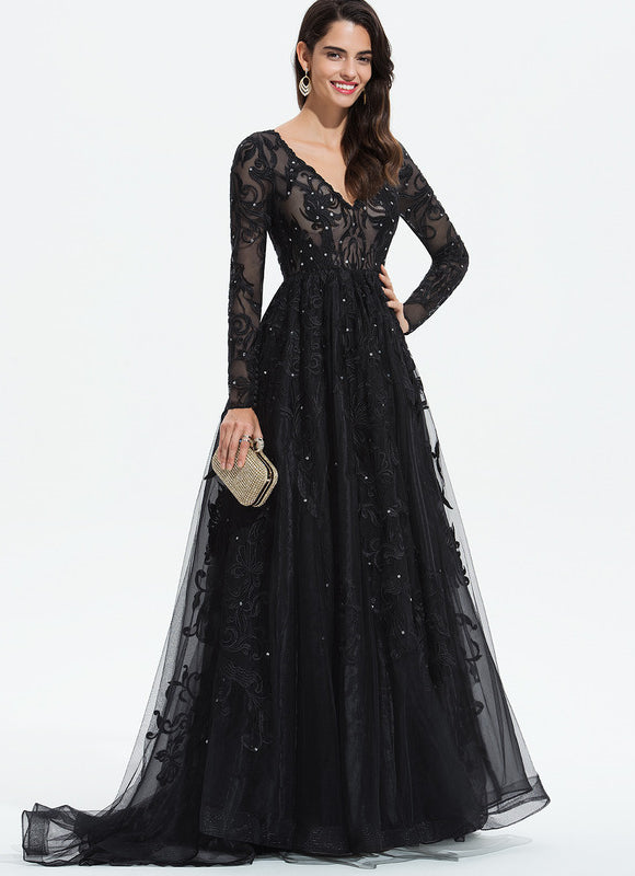 Robe De Princesse Noir Scintillant - gallery 2