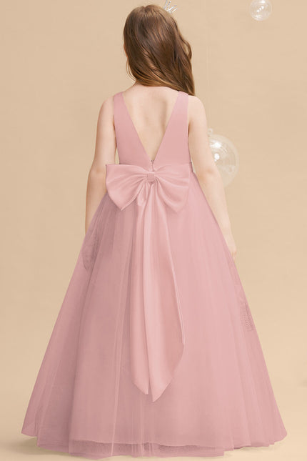 Robe De Princesse Longue Rose Poudrée - gallery 1