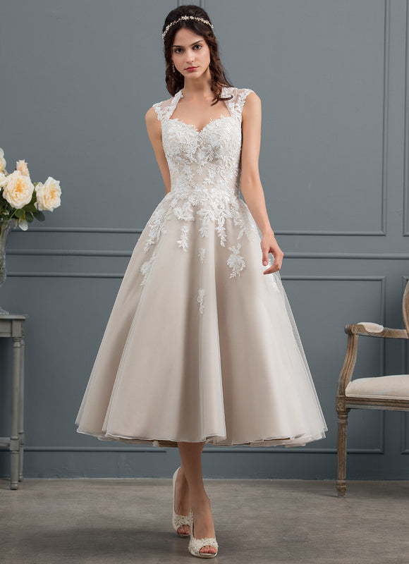 Robe De Princesse De Mariée Vintage Tulle - gallery 6
