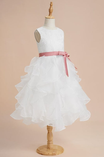 Robe De Princesse Blanche Volants - gallery 1