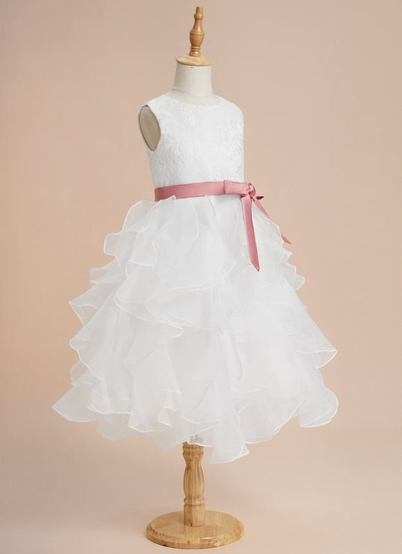Robe De Princesse Blanche Volants - gallery 1