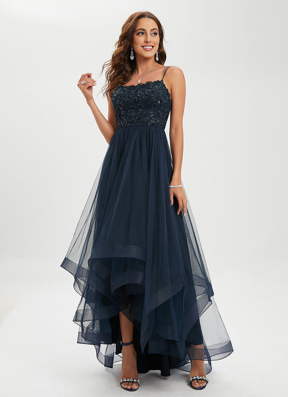 Robe De Princesse Asymétrique Marine - gallery 4