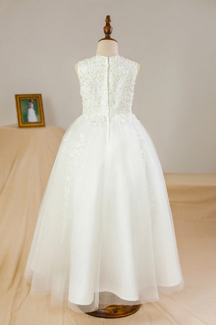 Robe De Princesse Enfant Blanche Brodée - gallery 6