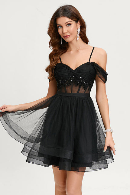 Robe De Princesse Tulle Noire Chic