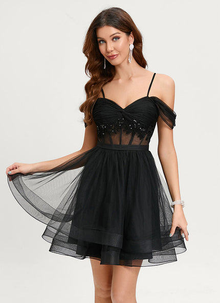 Robe De Princesse Tulle Noire Chic