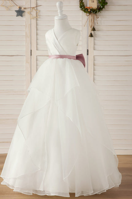 Robe De Princesse Nuageuse Satinée - gallery 3