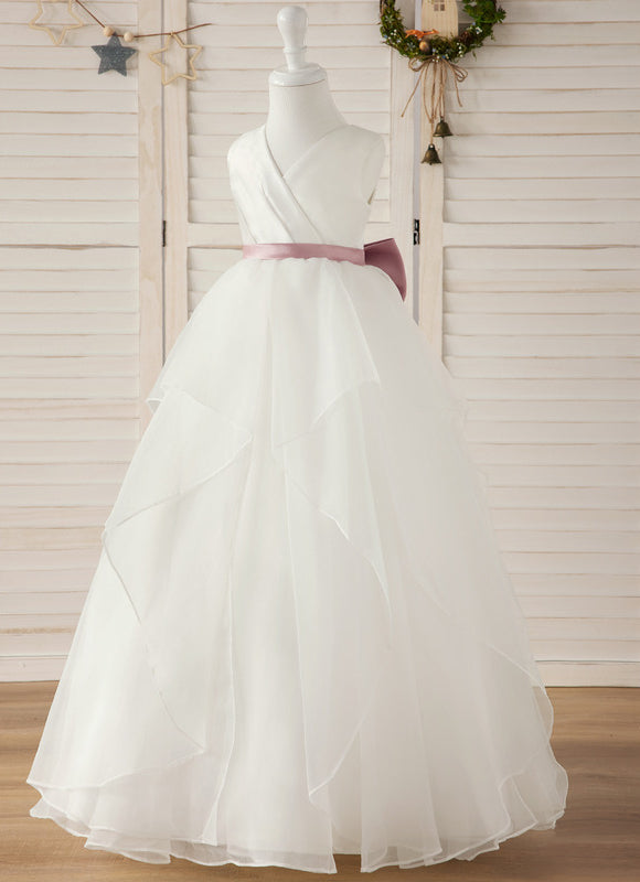 Robe De Princesse Nuageuse Satinée - gallery 3