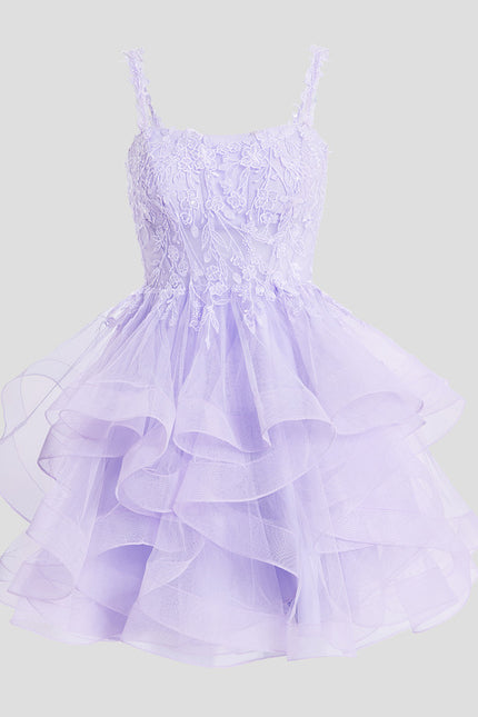 Robe De Princesse Tulle Asymétrique Saumon - gallery 7