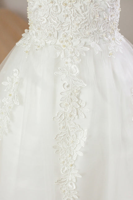 Robe De Princesse Enfant Blanche Brodée - gallery 7