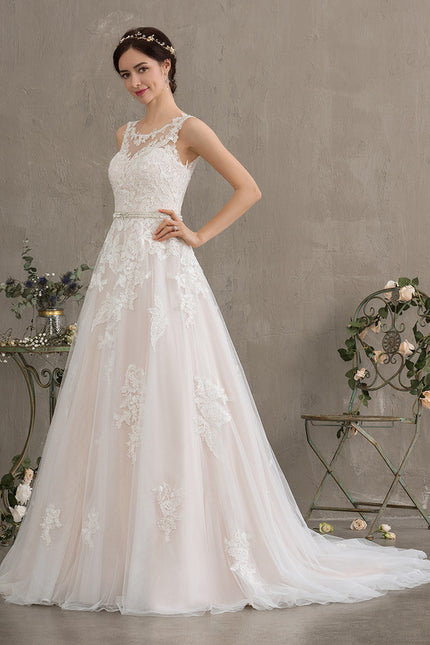 Robe De Princesse Évasée Ornée - gallery 1
