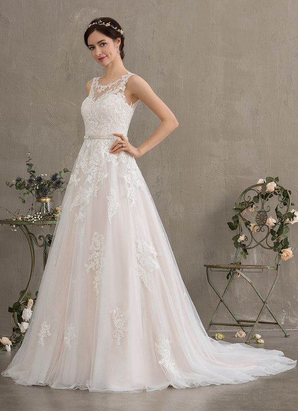 Robe De Princesse Évasée Ornée - gallery 1