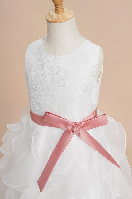 Robe De Princesse Blanche Volants - gallery 4