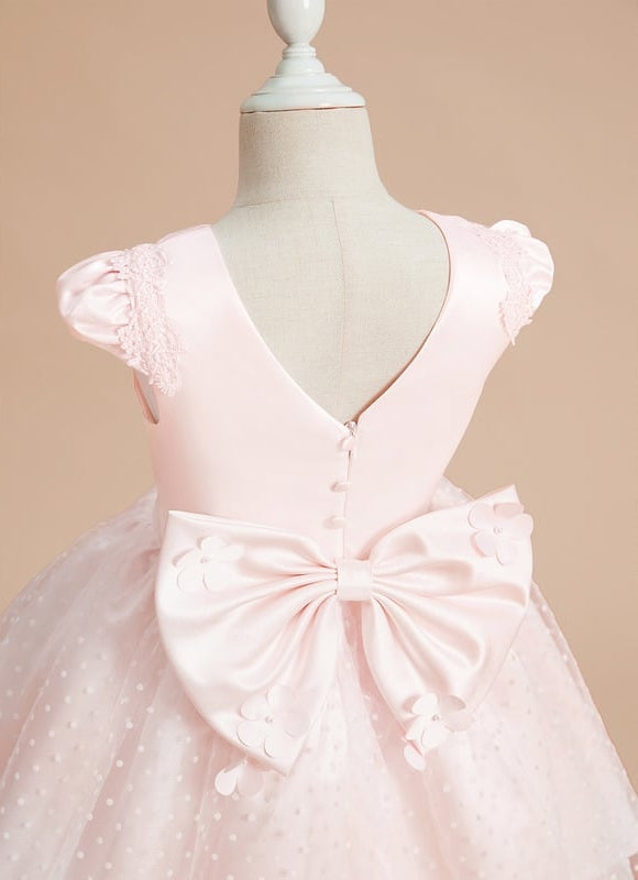 Robe De Princesse Tulle Pêche Volants - gallery 4