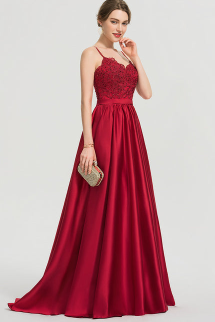 Robe De Princesse Satinée Rouge - gallery 9