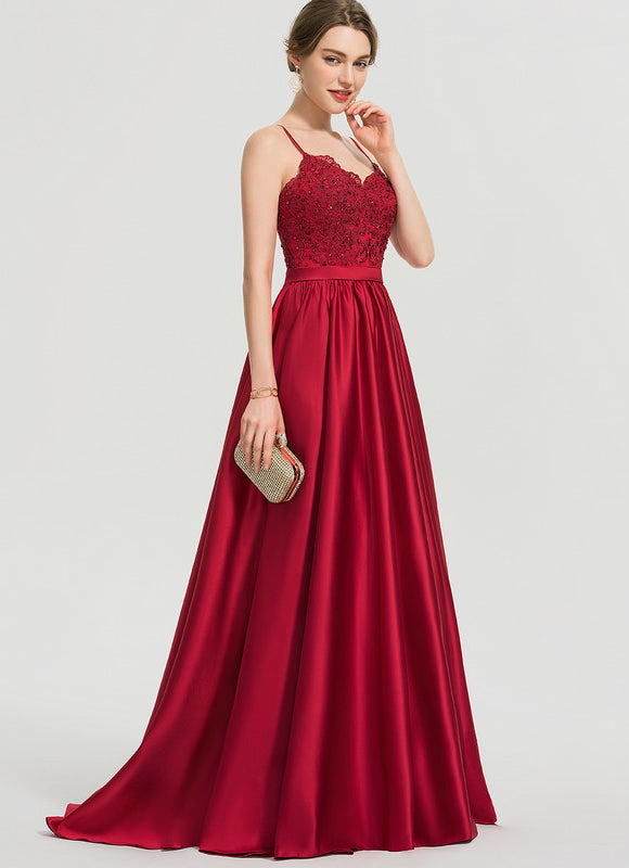 Robe De Princesse Satinée Rouge - gallery 9