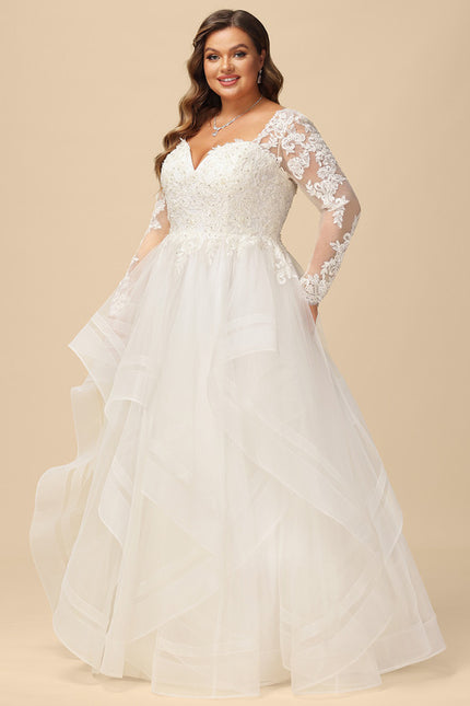 Robe De Princesse Éthérée Perlée - gallery 9