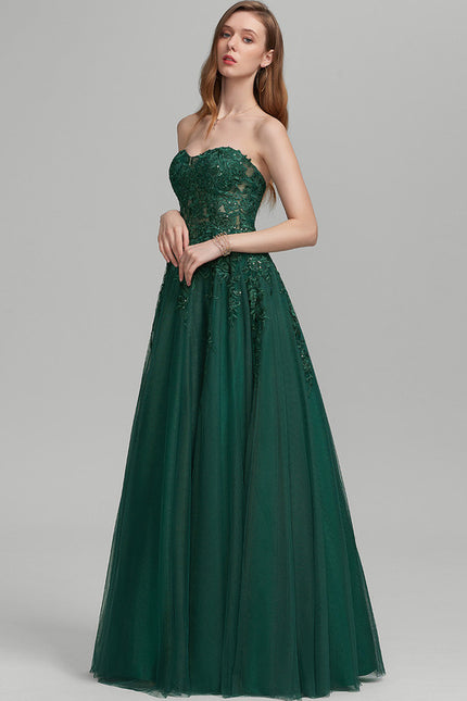 Robe De Princesse Émeraude Élégante - gallery 3